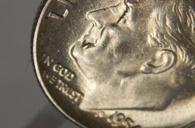 7 Silver Dimes 19031964 Mint Error Clip, Cud Spots, Lamination