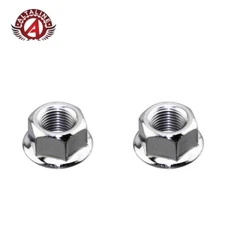 2 ALTALINE TRACK HUB AXLE NUT USED FOR REAR WHEEL (SIZE 10X1MM) IN CHROME 1 PAIR