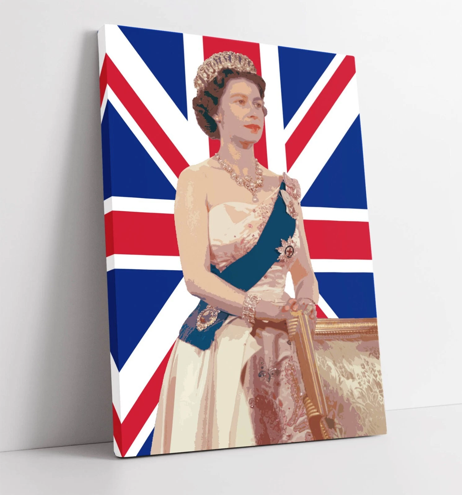 QUEEN ELIZABETH II POP ART UNION JACK -DEEP FRAMED CANVAS WALL ART PICTURE PRINT
Opens in a new wind