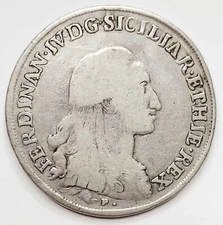 Naples plate 120 grain 1790 C.C. Ferdinand IV of Bourbon Coppola Rare