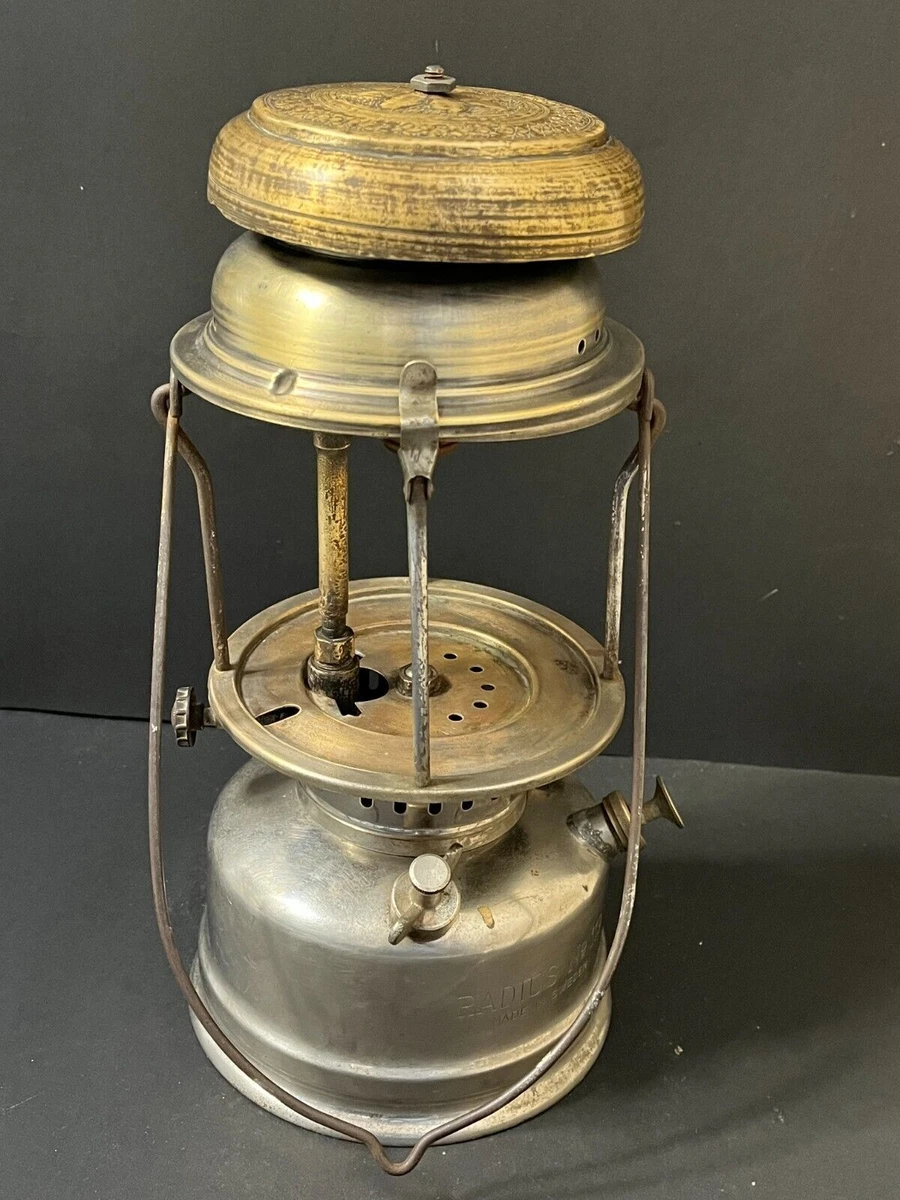 Old Vintage Radius No. 119 Kerosene Pressure Lantern Lamp Made In Sweden