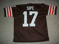 BRIAN SIPE Unsigned Custom Cleveland Sewn Football Brown Jersey Sizes S-3XL