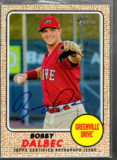 B3776- 2017 Topps Heritage Minors Véritable Un Autographes # Roabd Bobby Dalbec