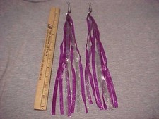 Serpentinas de bicicleta de colección Schwinn Huffy AMF Sears Ross NOS brillo violeta plata