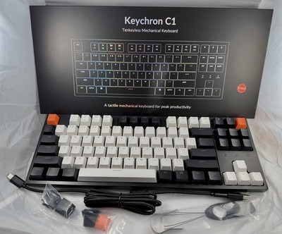 Keychron C1 Wired Mechanical Keyboard TKL Brown Switches White Backlight