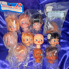 Vintage Doll Making Heads Hands Parts Lot Westrim Crafts NOS Craft Repair