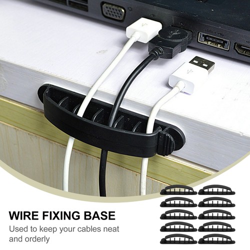 10 Pcs Multifunktionales Kabelfixiergerät Ladedrahthalter Für Schreibtisch - 第 8/12 張圖片