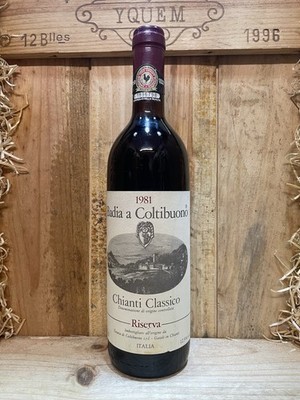 1 Fl. Badia a Coltibuono Chianti Classico DOCG 1981 mit 12,5%voll. und 0,75ltr.