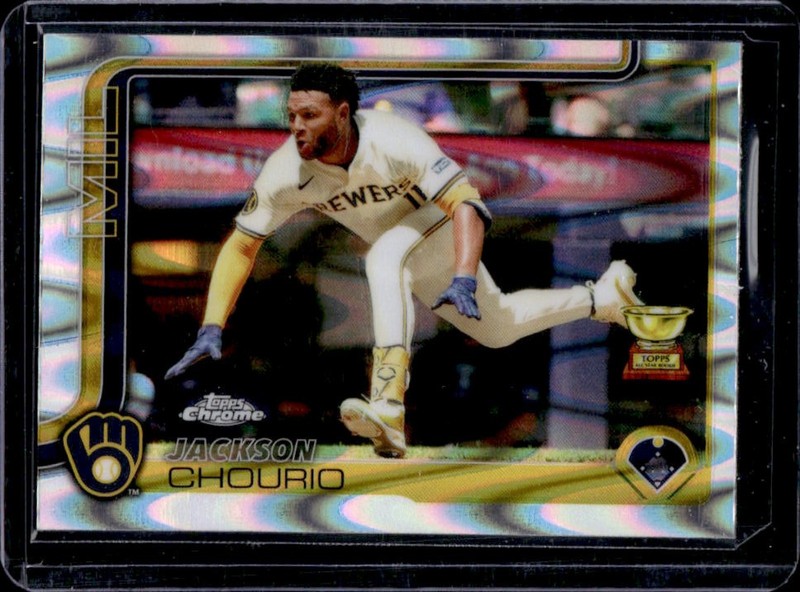 2025 Topps Chrome Jackson Chourio RayWave Refractor #262 Brewers