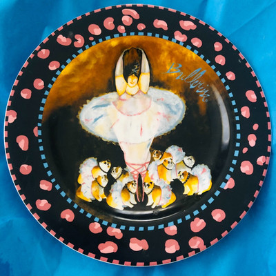 Jennifer Garant Roscher Ballet Dancer Decorative Plate Folk Art Stoneware