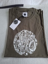 Image of New Pretty Green Paisley Logo T Shirt Size L