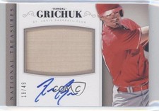 2014 Panini National Treasures Purple 16/49 Randal Grichuk #186 Auto 4a1