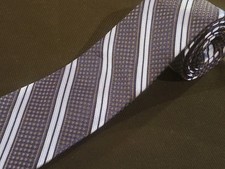 Jos A Bank Tie Reserve Navy Blue Textured Woven Stripe 100Silk Thin Jacquard NEW
