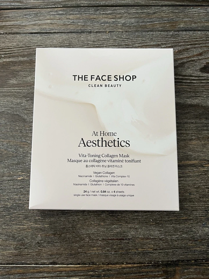 THE FACE SHOP Vita-Toning Vegano Colágeno Mascarilla 4pk Hidrogel NUEVO Foto 2 de 3