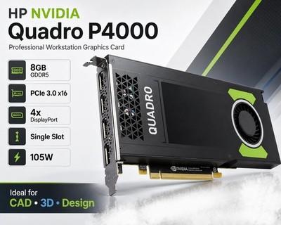 NVIDIA Quadro P4000 8GB GDDR5 Graphic Card Tested - Working Pulled