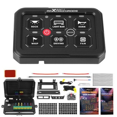 RGB Switch Panel 6 Tasten APP Steuerung For Offroad SUV LKW Boot Van 60A 12V-24V