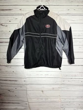 Vintage 90s San Francisco 49ers Chalk Line Windbreaker Jacket, Size Large