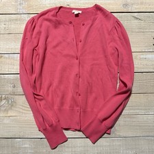 Crewcuts J Crew Girls Size XL Pink Cotton Long Sleeve Lightweight Cardigan
