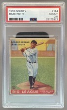 George Herman Babe Ruth 1933 Goudey R319 #144 Rookie RC PSA 2.5