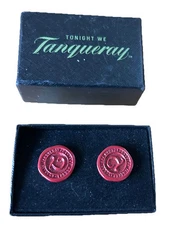 Z Vintage Charles Tanqueray Red Cuff Links London England Rare! Bn 142