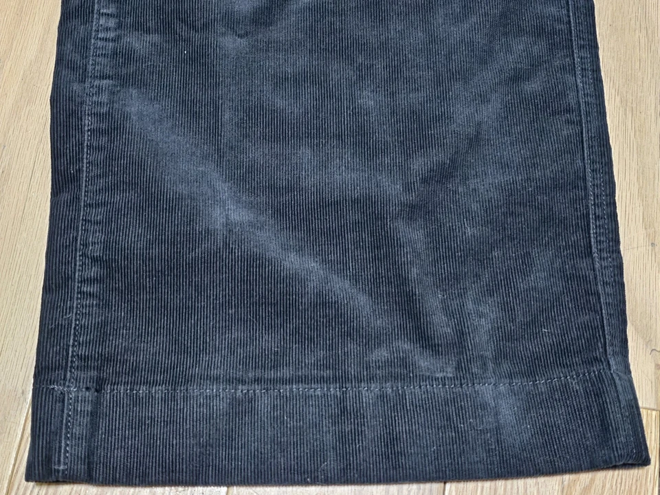 Pantalones de pana Polo Ralph Lauren para mujer negros elásticos tiro alto pierna ancha nuevos sin etiquetas Foto 3 de 4