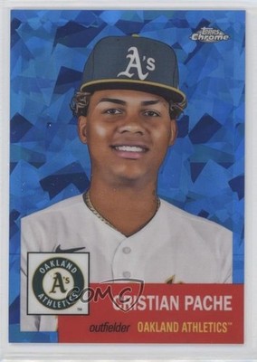 2022 Chrome Platinum Anniversary Blue Atomic Refractor /100 Cristian Pache 1f60