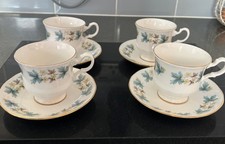 28* Vintage GAINSBOROUGH bone China Tea Set. Blue/yellow Floral Pattern