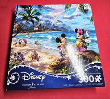 Ceaco Disney Thomas Kinkade: Mickey And Minnie Hawaii Jigsaw Puzzle - 300 Piece