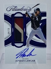 2025 Panini Flawless Jordan Lawlar PSS Patch Auto Sapphire /15 Diamondback RC