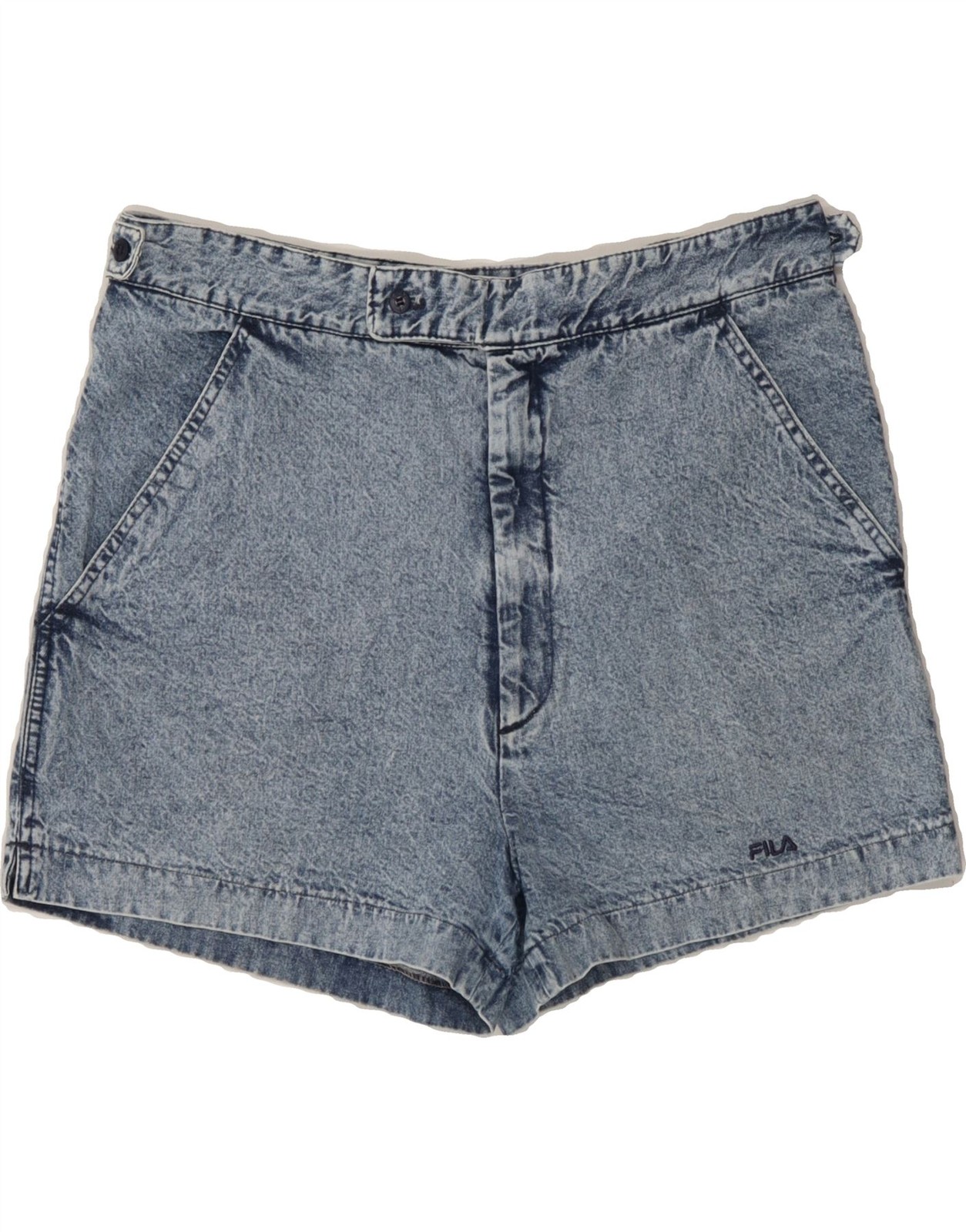 FILA pantaloncino donna denim vita alta W34 grande blu CV13