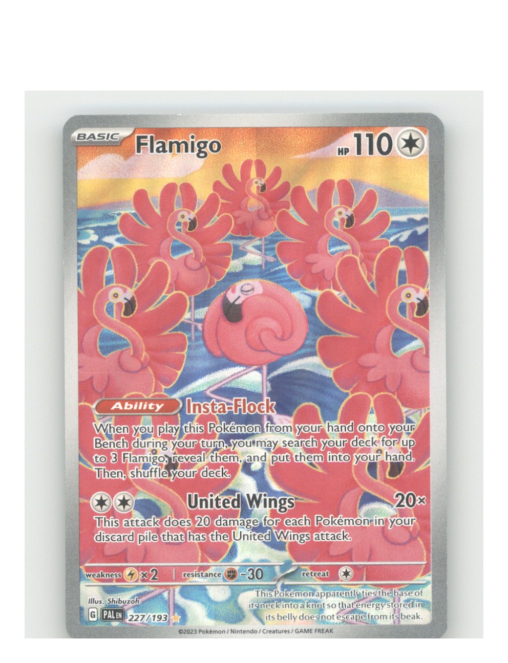 Flamigo Holo Illustration Rare SV02: Paldea Evolved 227/193 NM