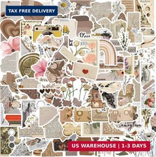 120Pcs Vintage Stickers, Scrapbook Aesthetic Sticker, Scrapbooking Supplies, Dai