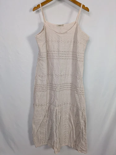 VALENTINO Valentina Naldi Abito Donna M Cotone Occhielli Boho Prendisole Cottagecore Italia