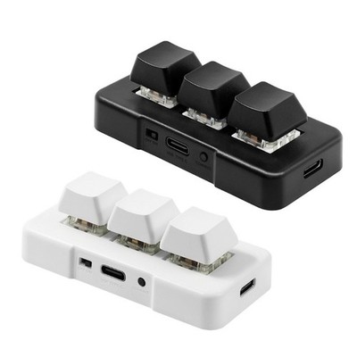 RGB 3 Keys Mini Keypad Programming Macro Keyboard Type-C Custom Gaming Keyboard