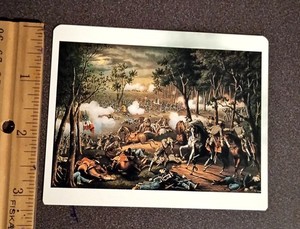 Civil War The Battle Of Chancellorsville Kurz And Allison Chromolithograph Card