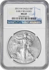 2013-W $1 American Silver Eagle Burnished MS69 Early Releases NGC