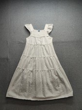 Old Navy Women Dresses XS White Smocked Ruffled Shoulder Straps Outdoor Picnic