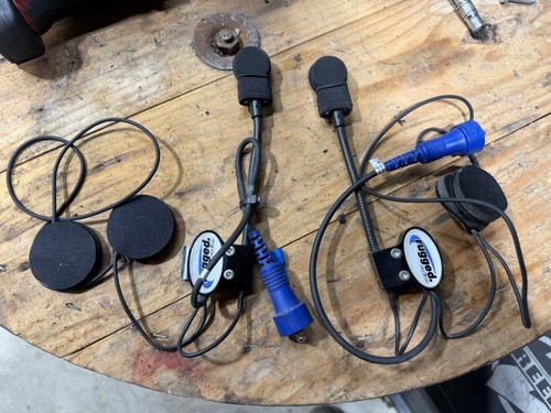 2x Rugged Radio Audio Off Road Helmet Kit w/ Mic, Speakers, Installation Clip