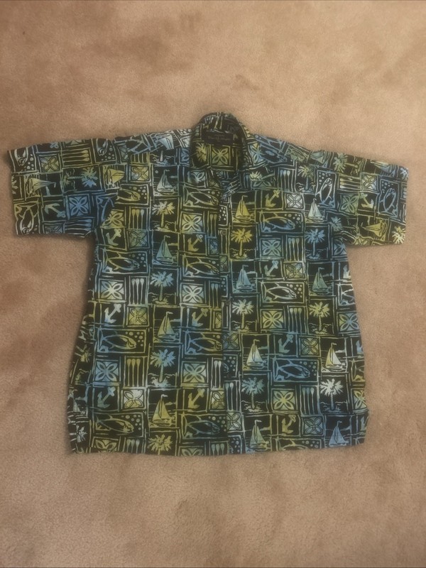 Pete Huntington Handcrafted Hawaiian Singlestich Short Sleeve Shirt Size 2XL