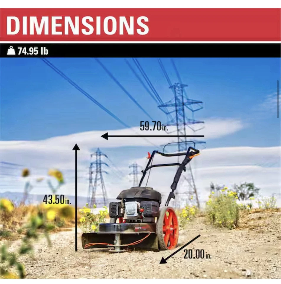 Legend Force 22 pulgadas Cortacésped de cuerda 173cc a gas - Potencia de alta resistencia Foto 3 de 4