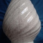 Vtg Danish Design MCM White Speckled Cream Swirl Ceramic & Wood Table Lamp READ — photo 2