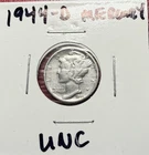 1944-D Mercury Dime. UNC. Free Shipping