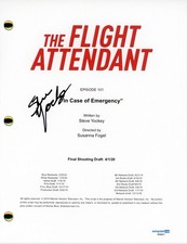 Steve Yockey "The Flight Attendant" Signed Autograph Pilot Episode Script ACOA
