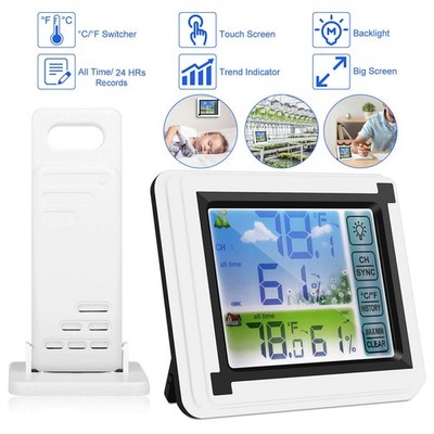 Wireless Digital LCD Indoor & Outdoor Weather Station Clock Calendar Thermometer