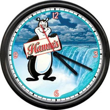 Hamm's Hamms Waterfall Beer Bear Bar Tavern Sign Wall Clock