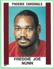 1988 Panini Mini Album Sticker Freddie Joe Nunn #389 Phoenix Cardinals👍