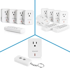 DEWENWILS Remote Control Outlet Plug Wireless On Off Power Switch White
