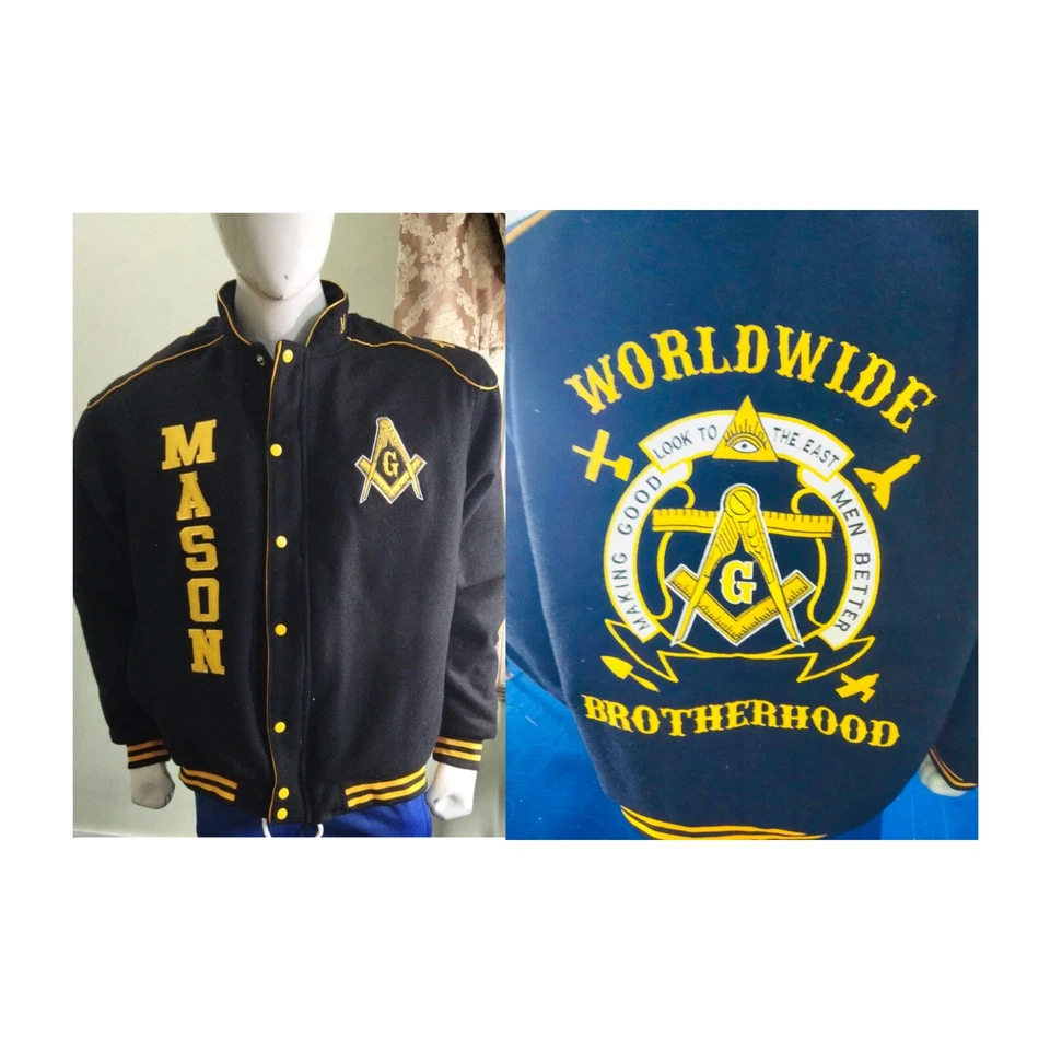 Nuevas chaquetas universitarias, chaquetas MASTER MASON, chaqueta masónica de este último hombre M.M Foto 2 de 4