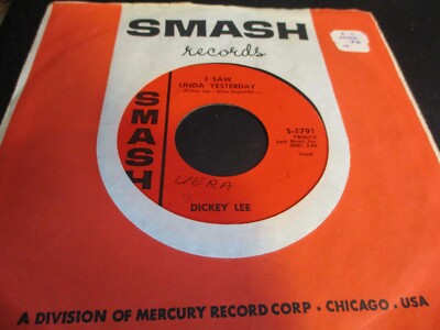 1962 DICKY LEE I Saw Linda Yesterday +The Girl I Cant.. 7'' Smash 1791 VG/VG+
