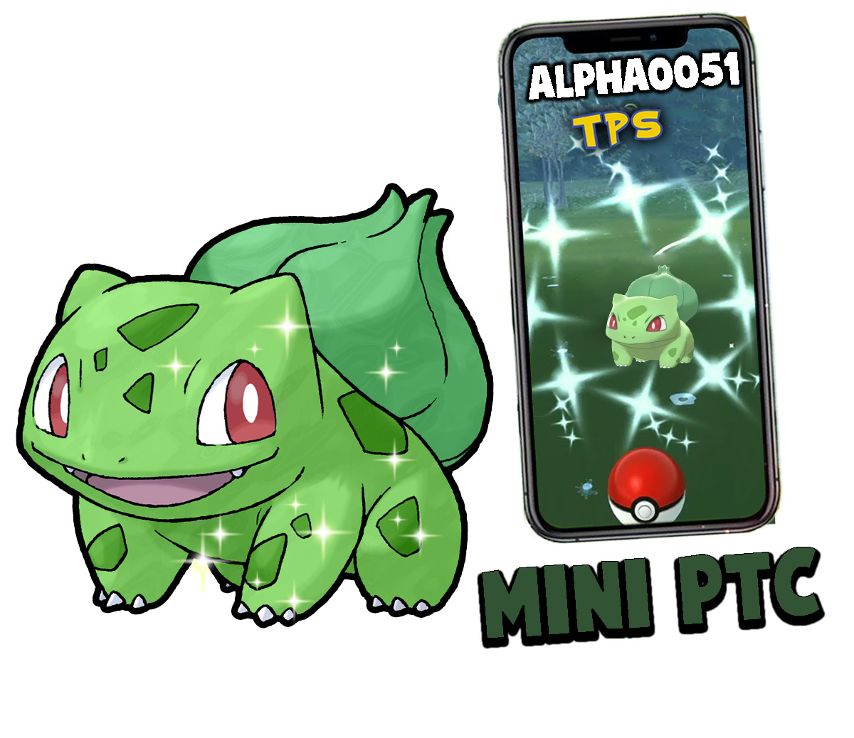 Pokemon Shiny Bulbasaur Mini P T C 60k + Fast Delivery